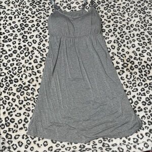 Gray Sleeveless Nursing Mini Dress